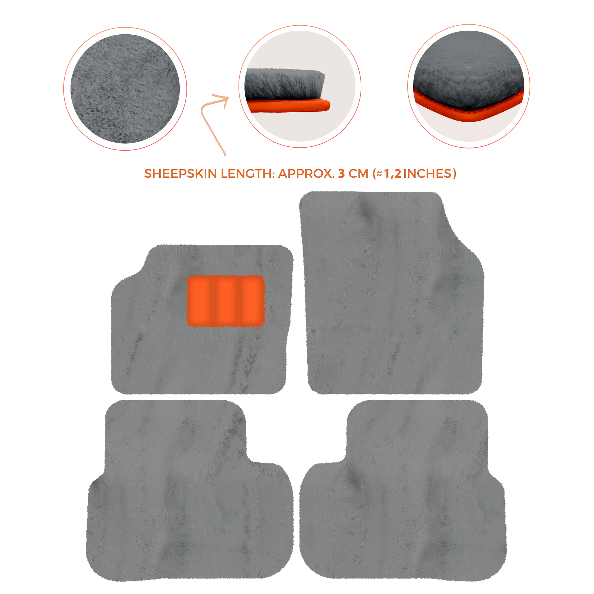 Luxury Sheepskin Floor Mats for Aston Martin V8 Coupe (1996-2000)