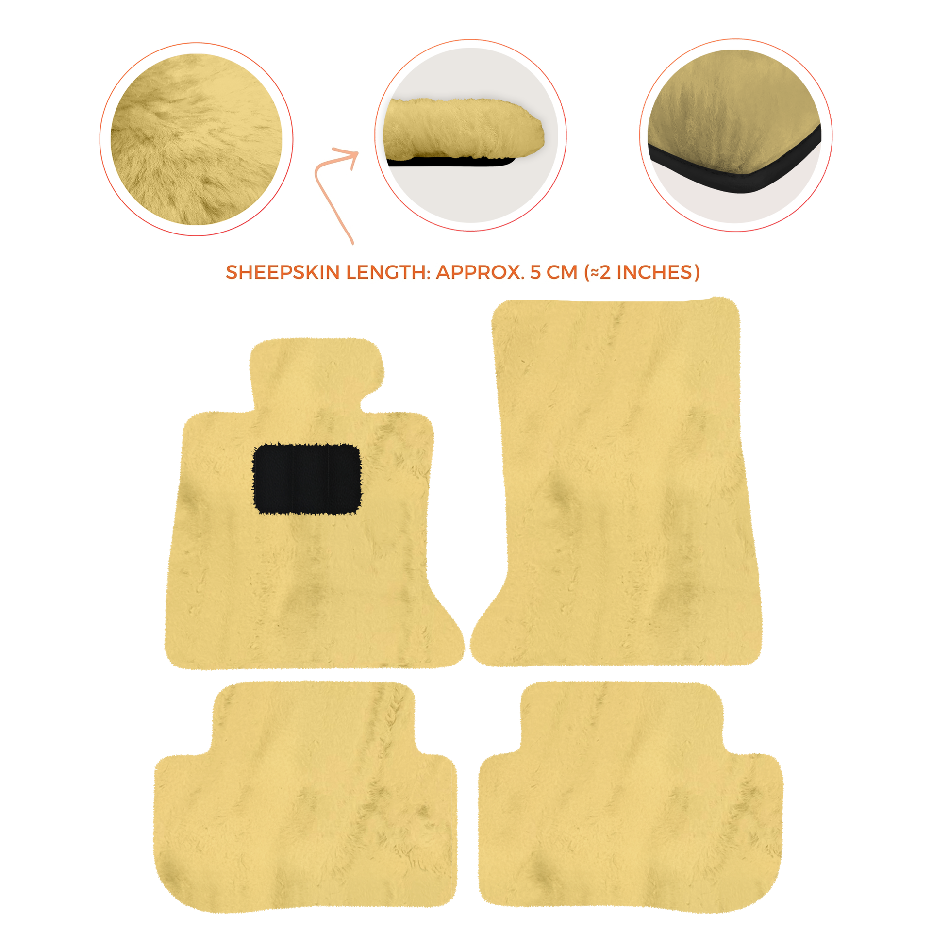 Premium Sheepskin Floor Mats for Rolls-Royce RR2 Dawn (2015-2023)