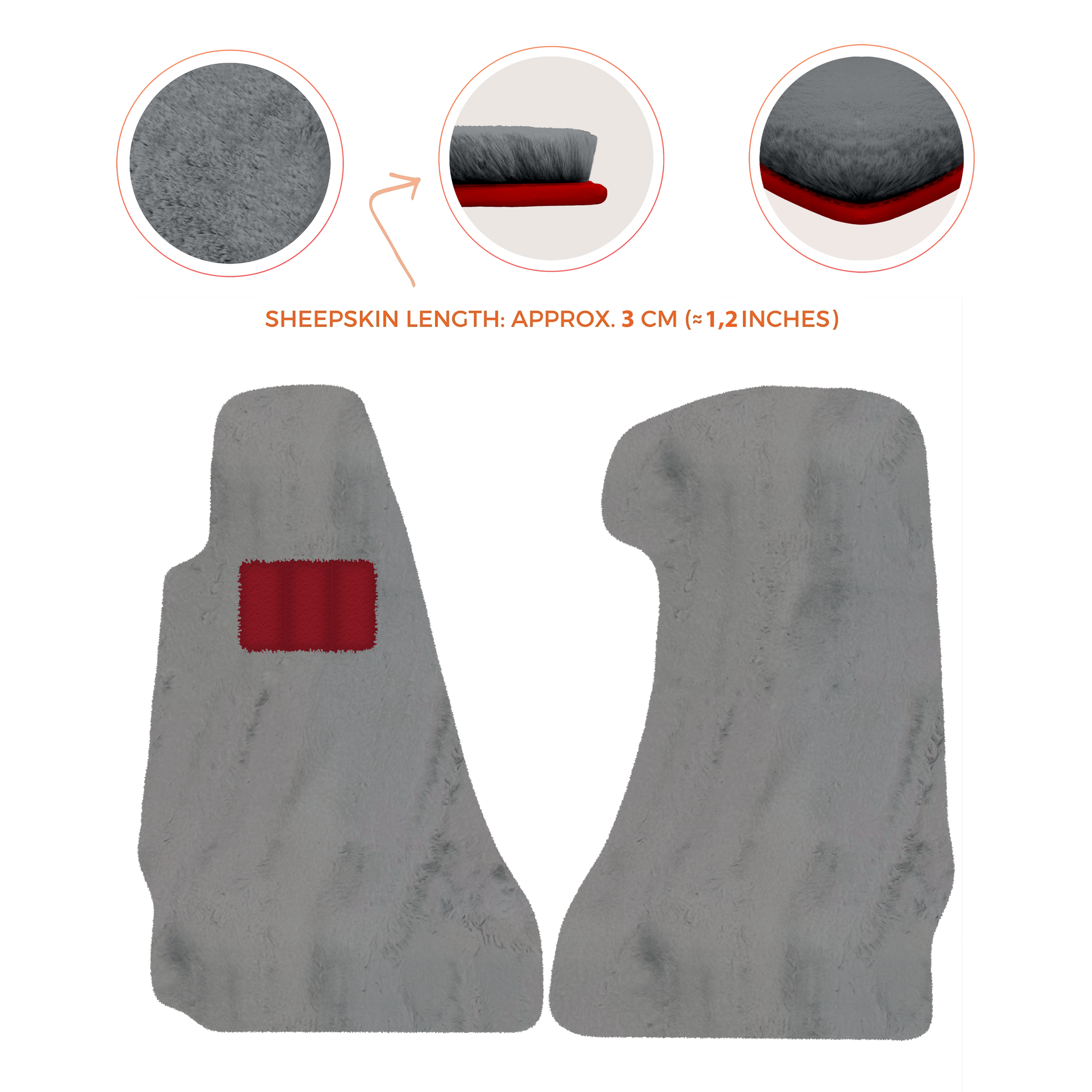 Premium Sheepskin Floor Mats for Aston Martin V8 Vantage (2006-2017)