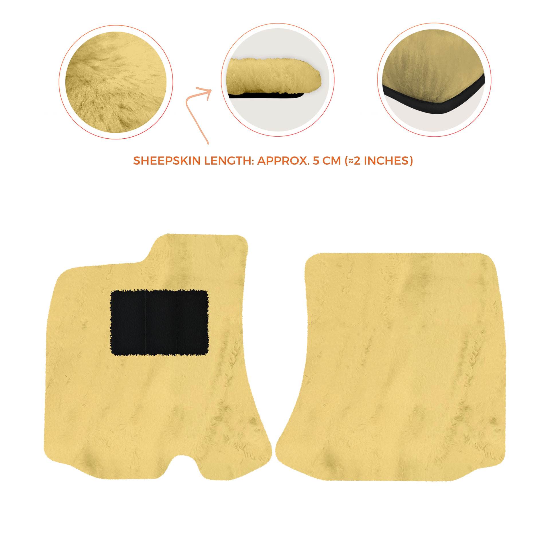 Premium Sheepskin Floor Mats for Bentley Arnage RL (1998-2009)