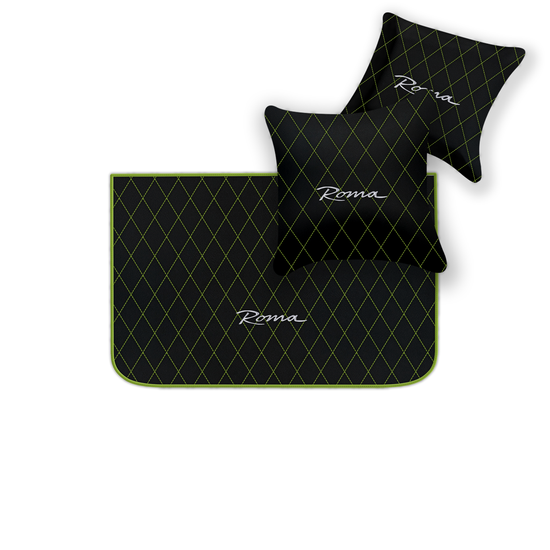 Premium Black Leather Floor Mats for Ferrari Portofino (2018-2023)