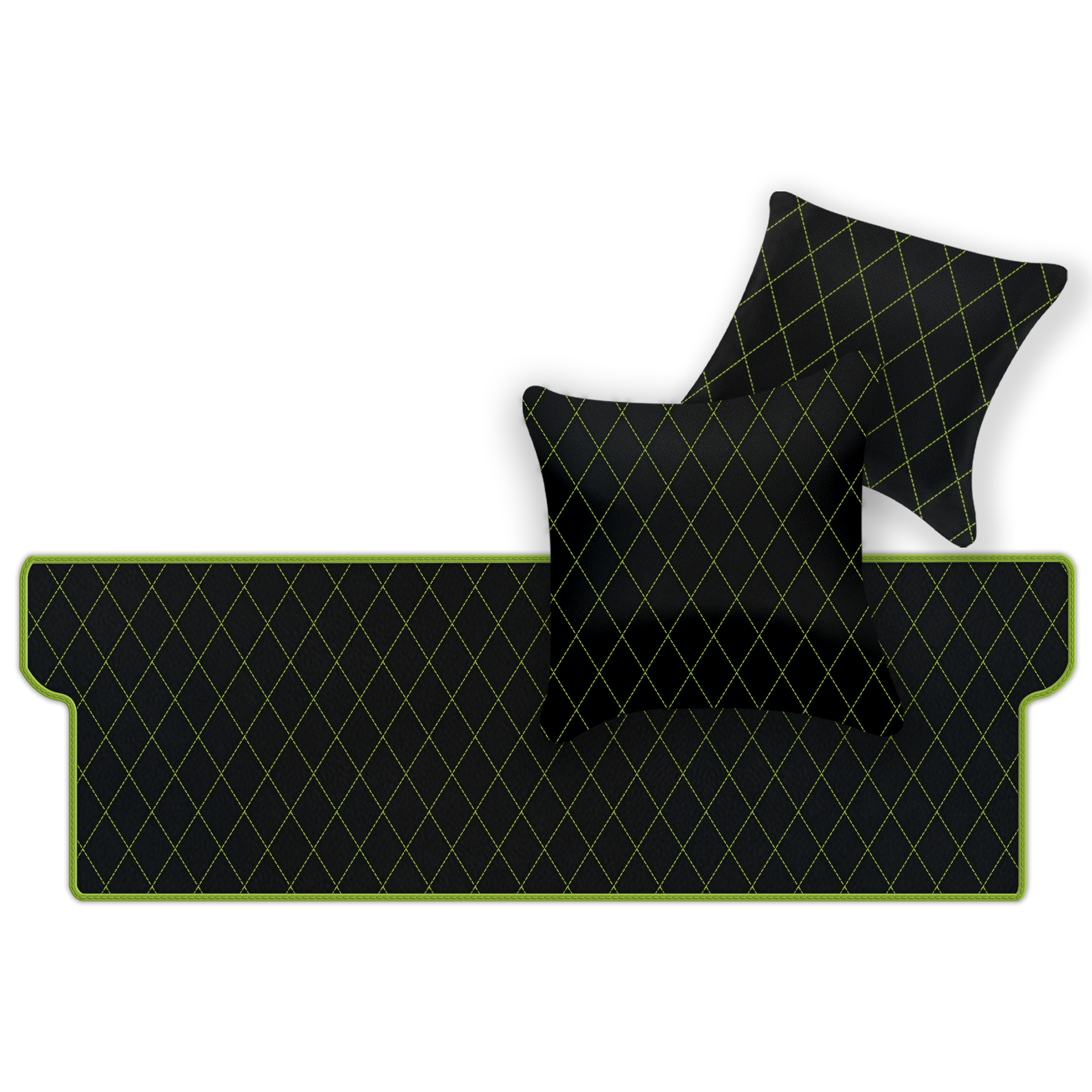 Premium Black Leather Floor Mats for Ferrari Testarossa (1984-1996)