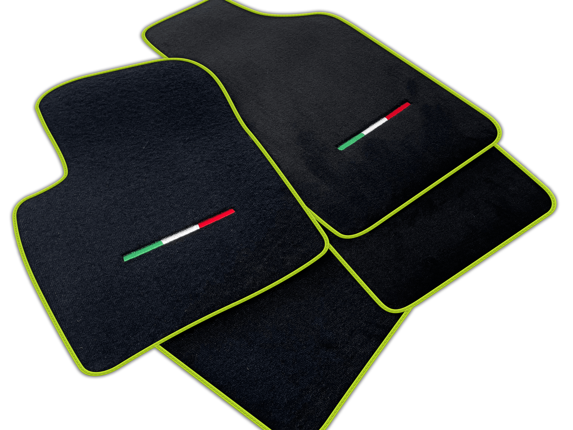 Italian Edition Black Floor Mats for Fiat 500 e (2020-2024) Hatchback