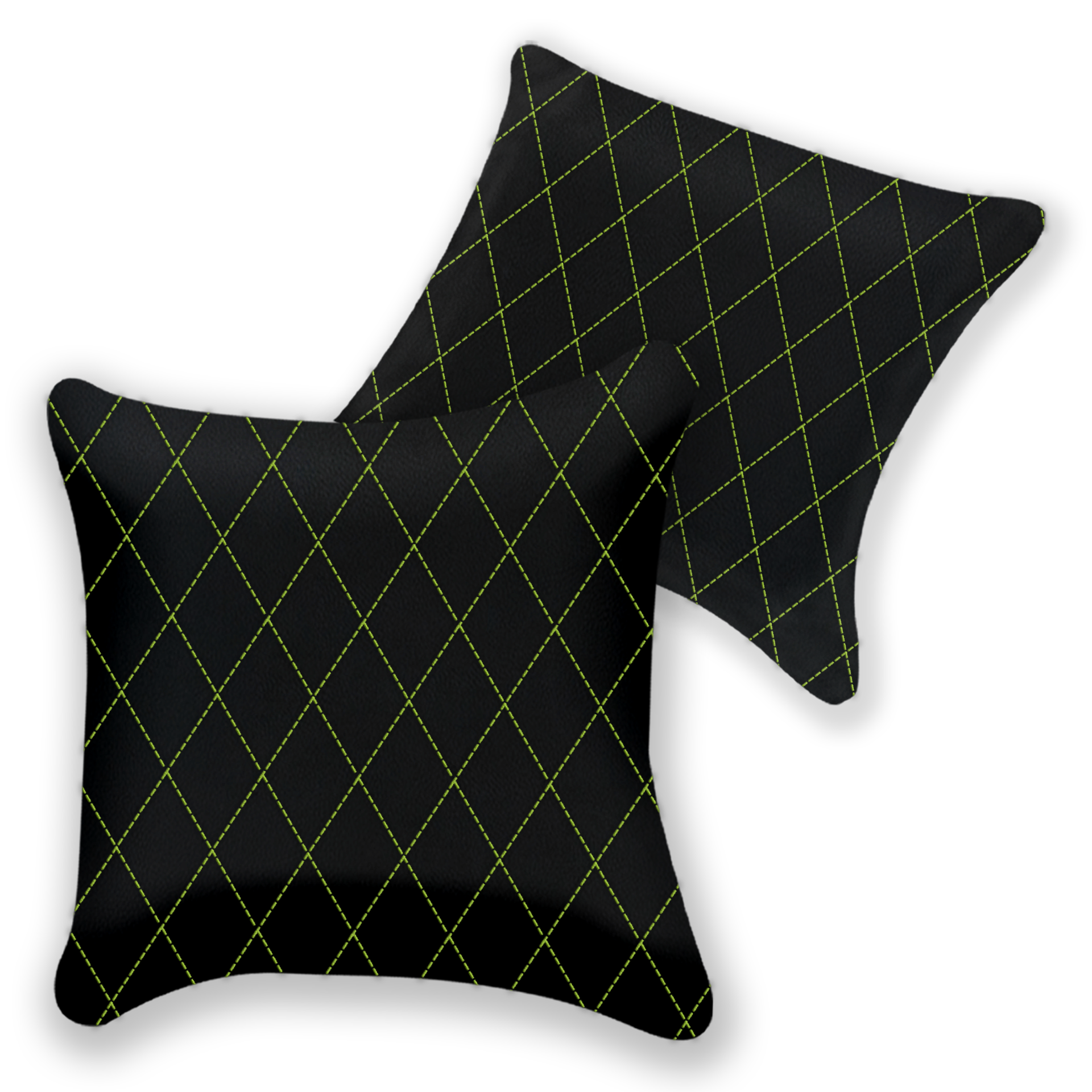 Customizable Black Leather Pillows for Ferrari 456 | Set of 2