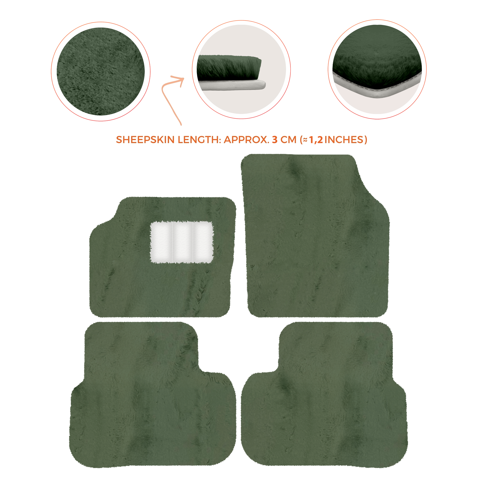 Luxury Sheepskin Floor Mats for Aston Martin V8 Coupe (1996-2000)