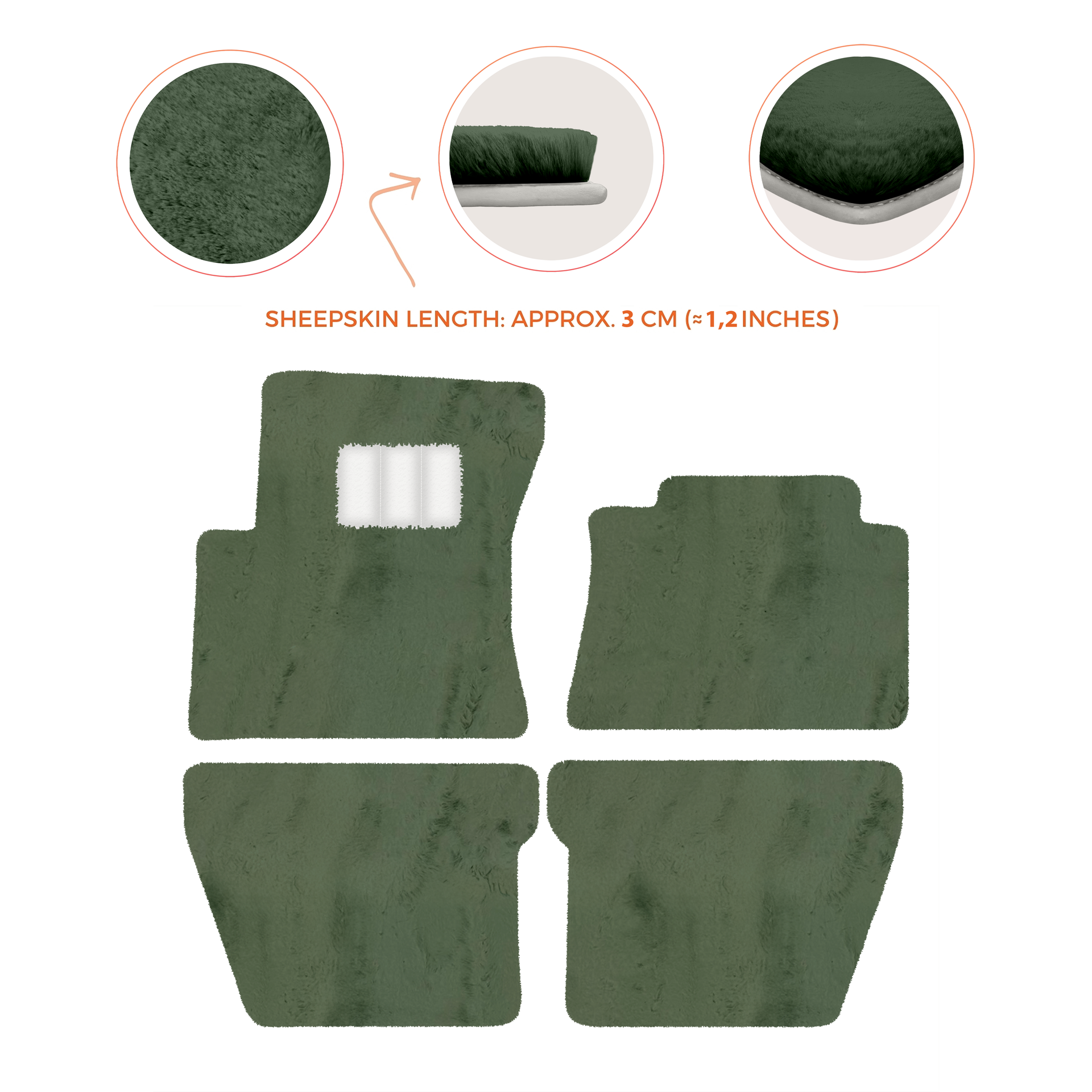 Premium Sheepskin Floor Mats for Bentley Flying Spur (2019-2023)