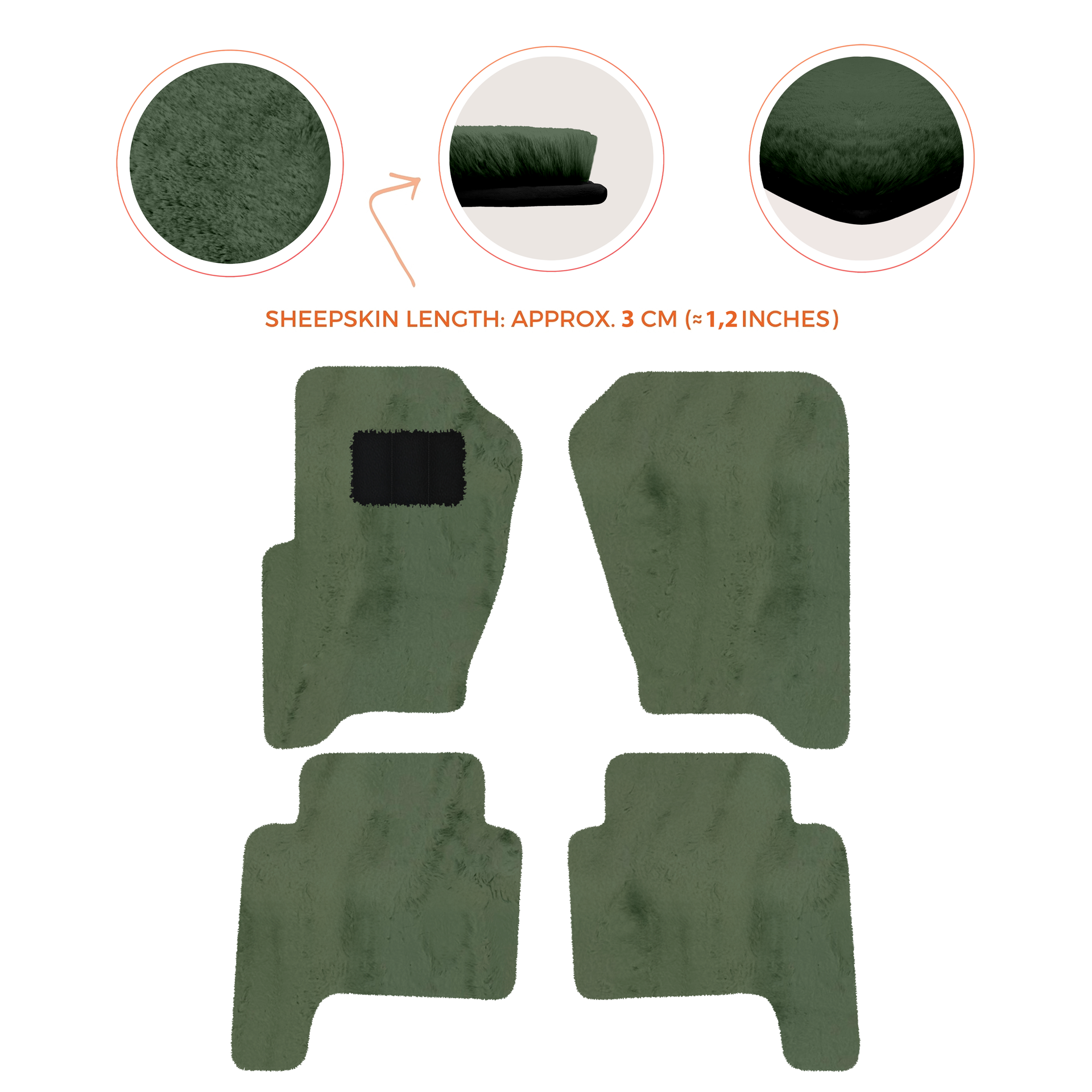 Luxury Sheepskin Floor Mats for Land Rover Discovery (2017-2026)