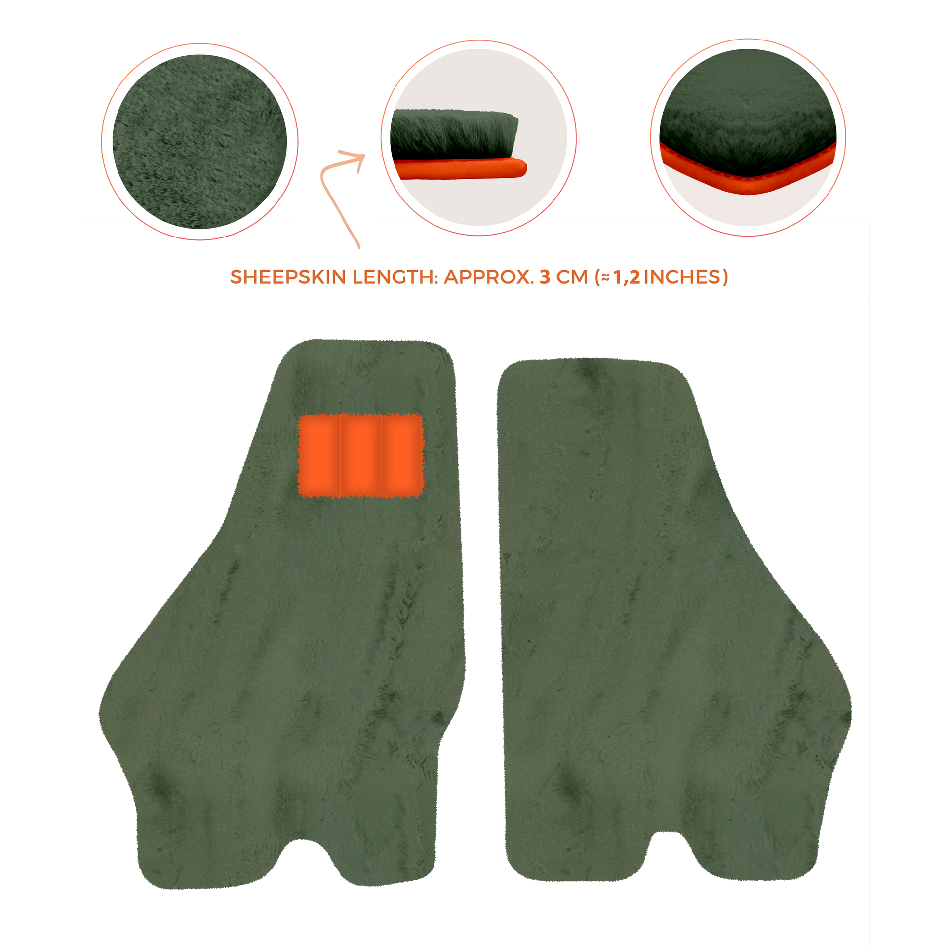 Luxury Sheepskin Floor Mats for Lamborghini Urus (2018-2026)