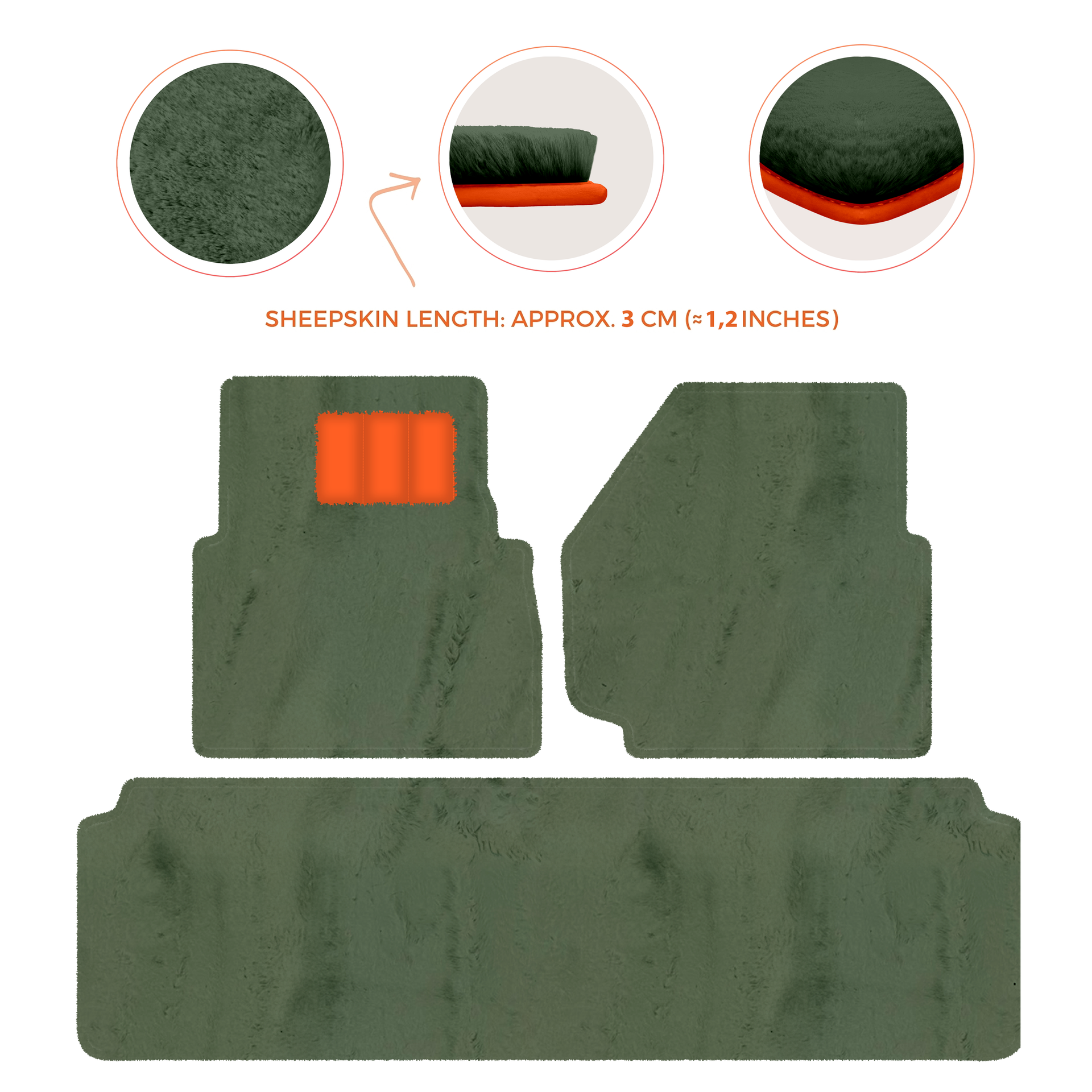 Luxurious Premium Sheepskin Floor Mats for Range Rover (2012-2022)