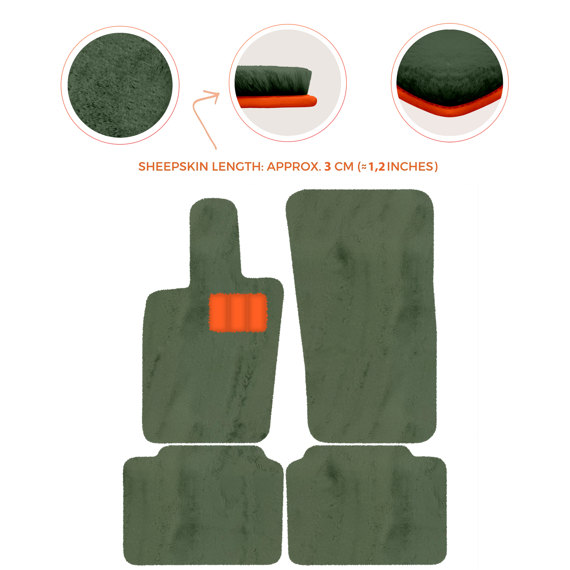 Luxury Sheepskin Floor Mats for Porsche Panamera (2017-2023)