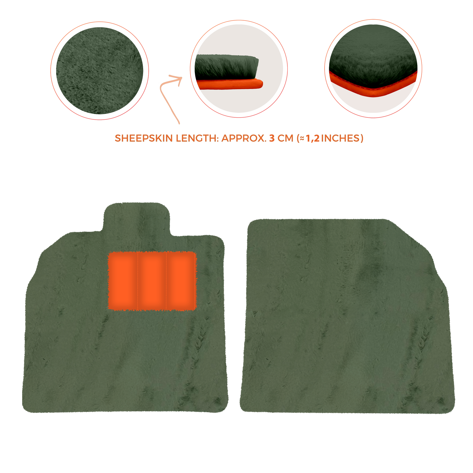 Customizable Black Floor Mats for Lamborghini Aventador SV | Orange Edition - AutoWin.EU