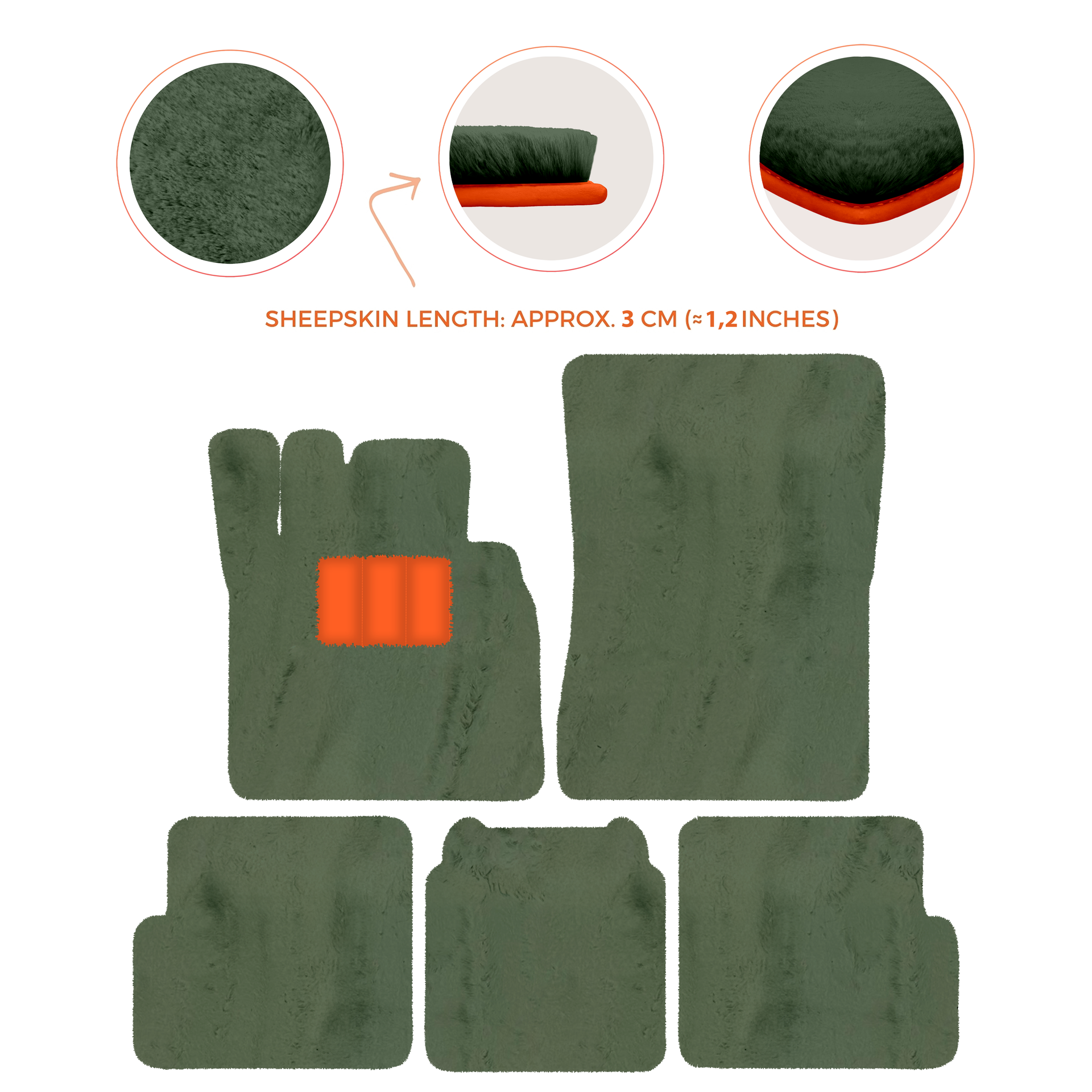 Premium Sheepskin Floor Mats for Ferrari 296 GTS (2022-2025)