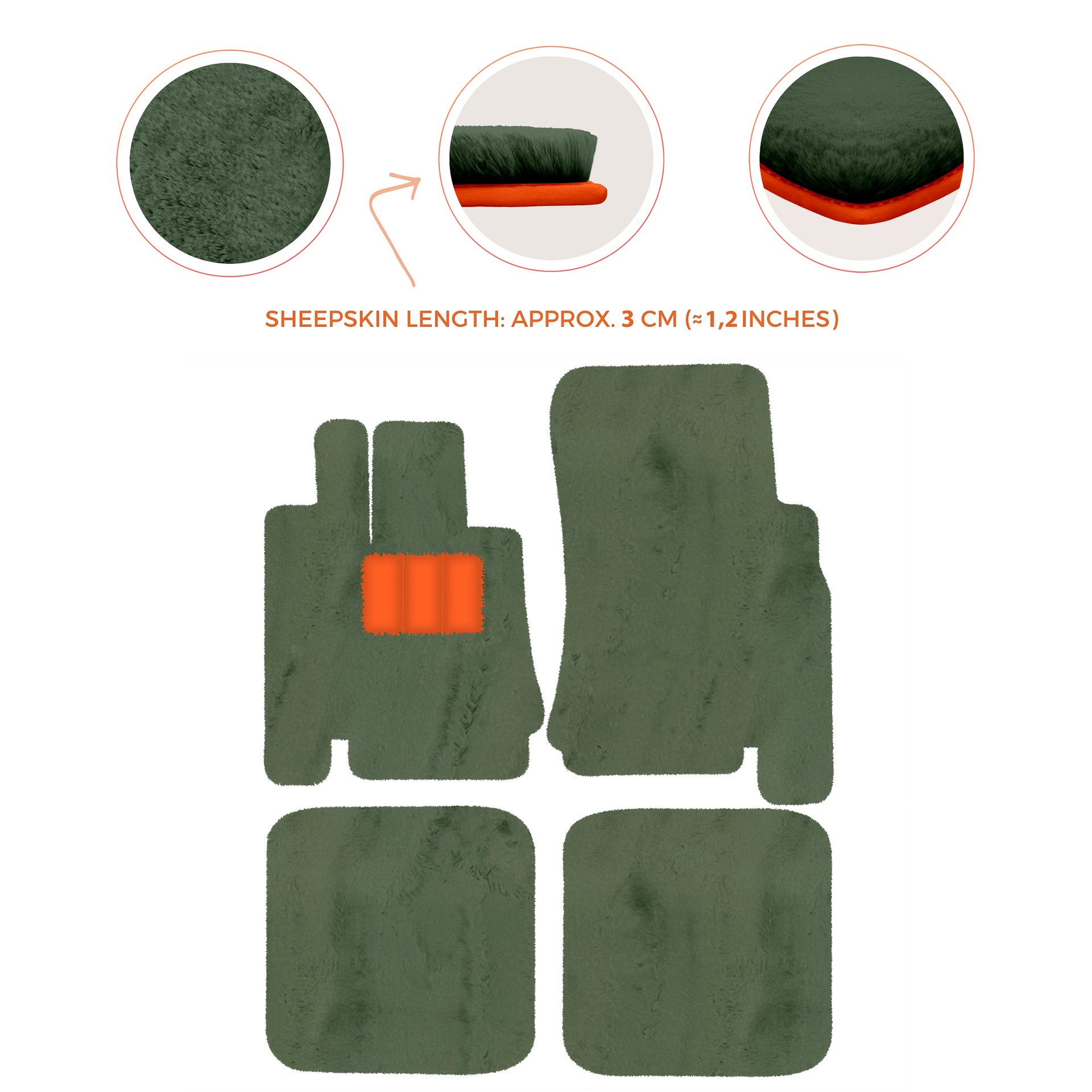 Premium Luxurious Sheepskin Floor Mats for Bentley Arnage (1998-2009)