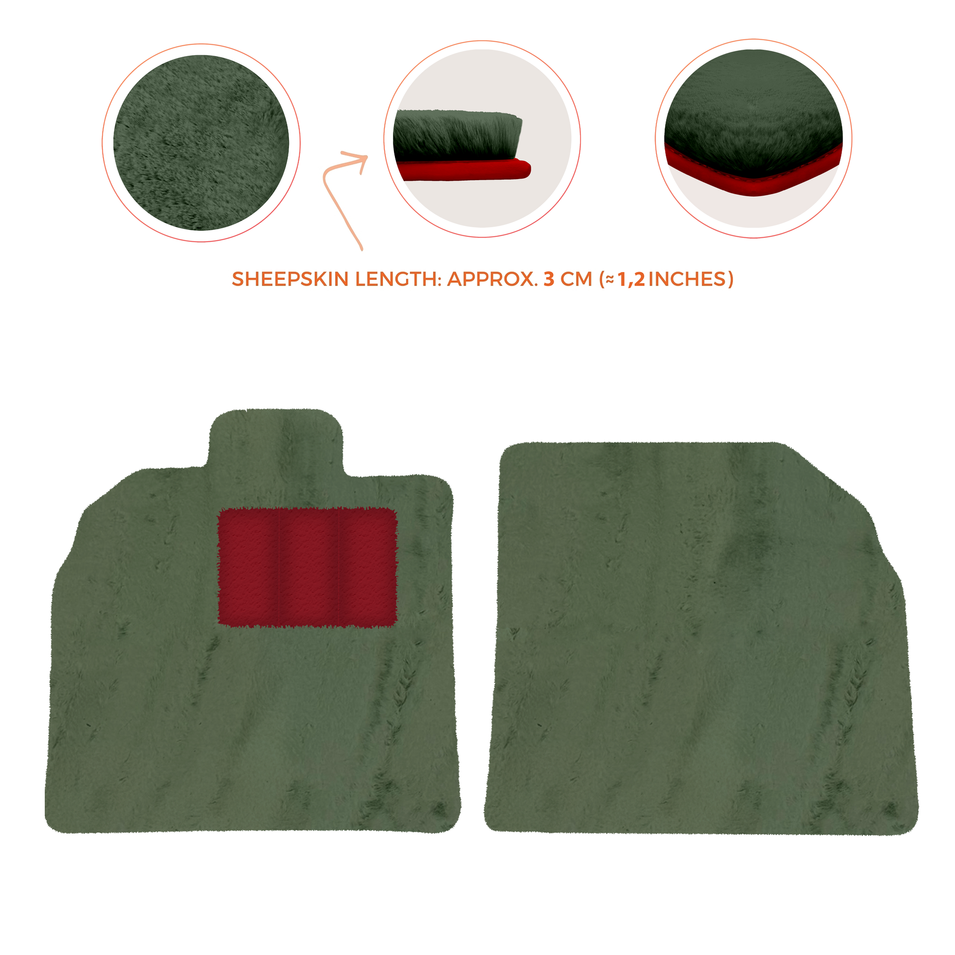 Customizable Black Floor Mats for Lamborghini Aventador SV | Orange Edition - AutoWin.EU