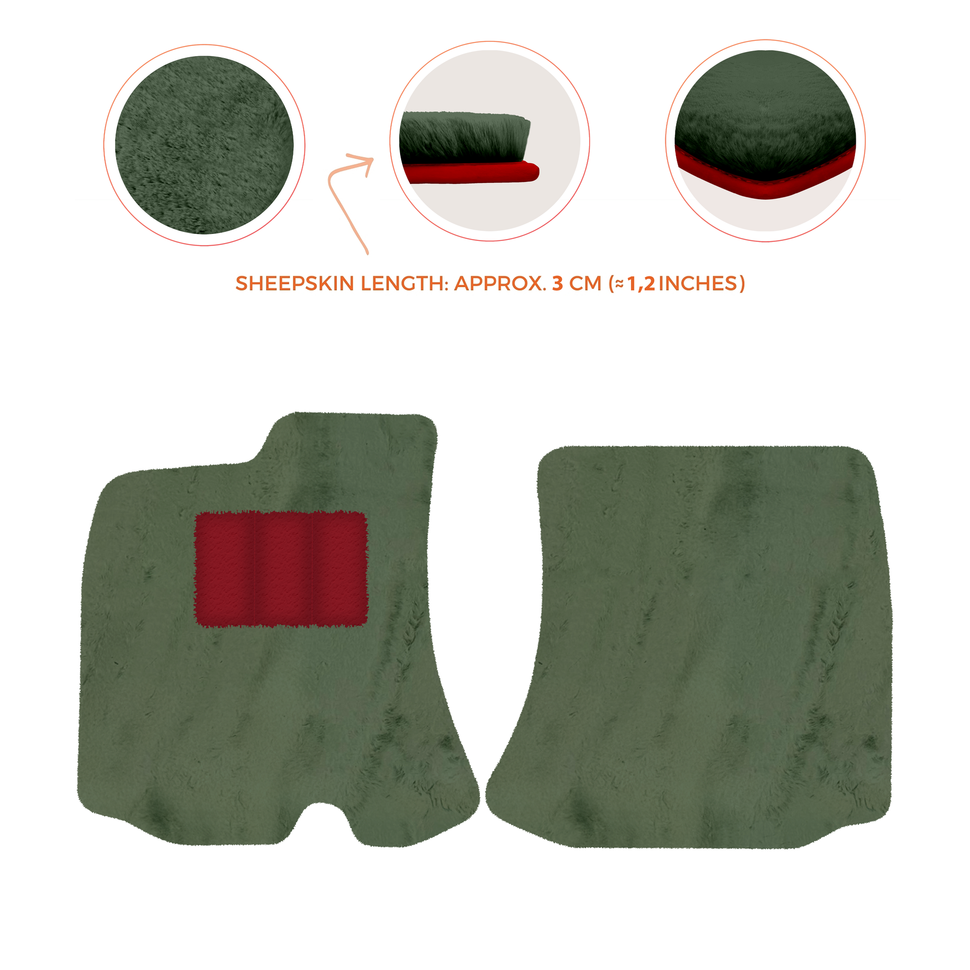 Premium Sheepskin Floor Mats for Bentley Arnage RL (1998-2009)