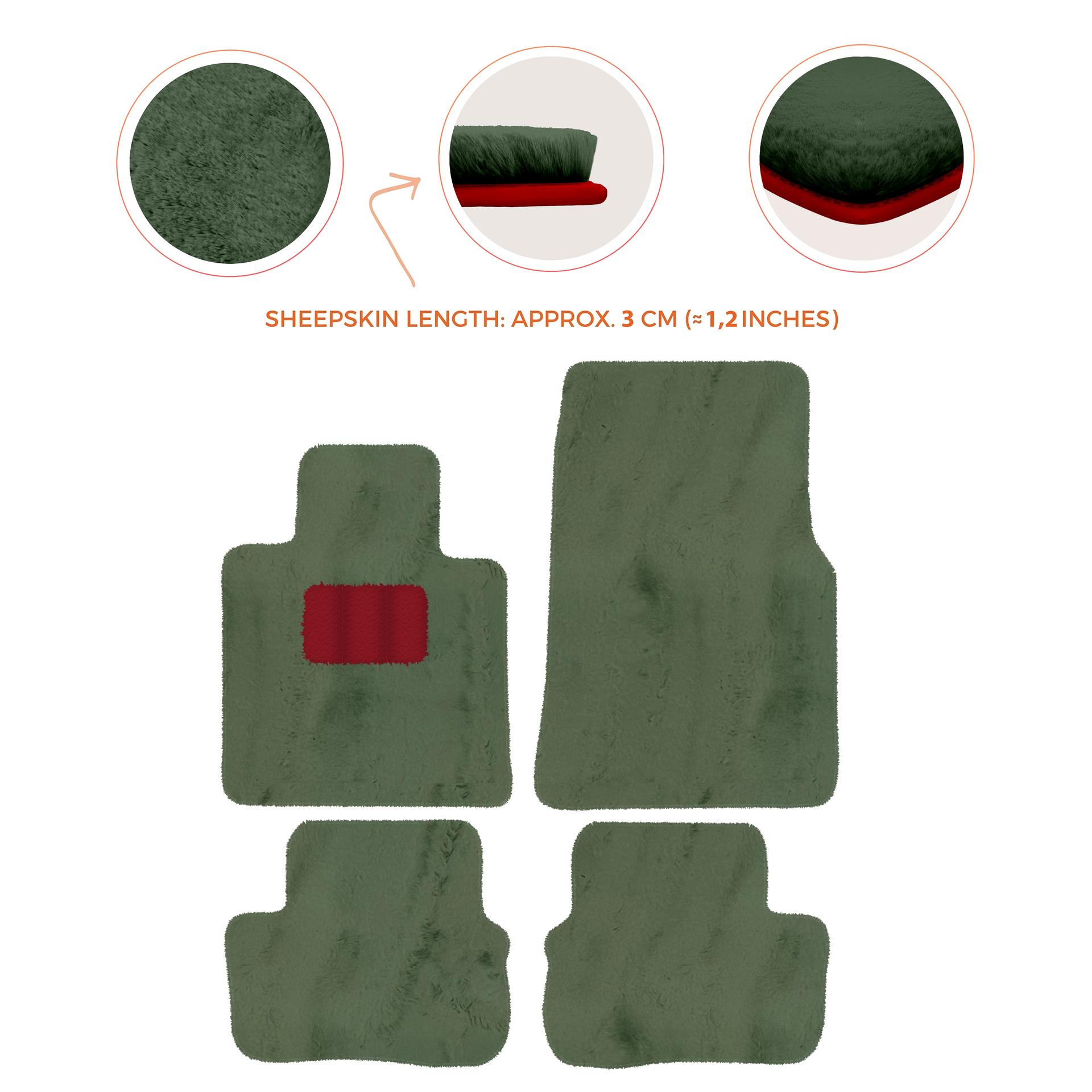 Premium Sheepskin Floor Mats for Rolls-Royce Shadow (1965-1977)