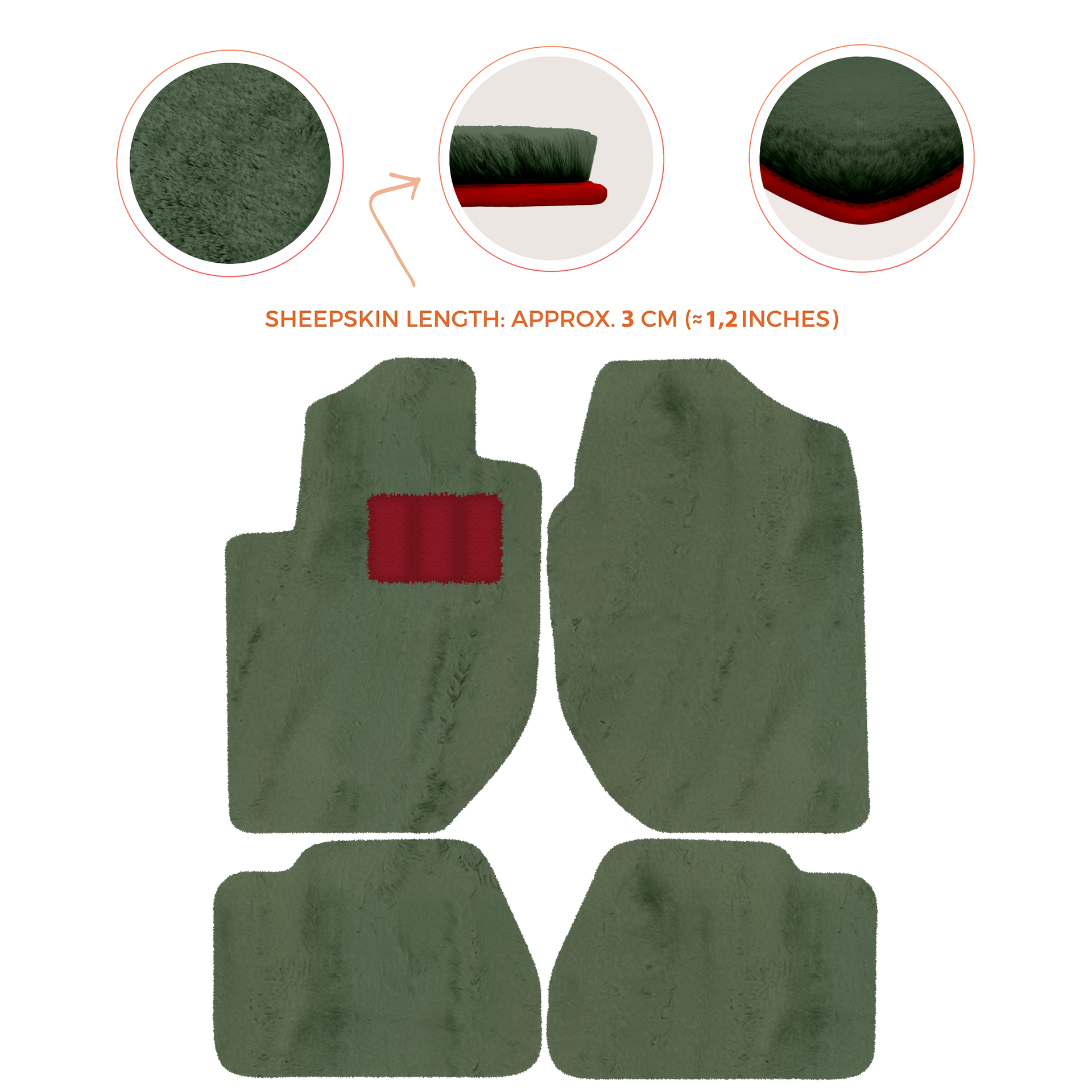 Premium Sheepskin Floor Mats for Land Rover Freelander (1997-2003)
