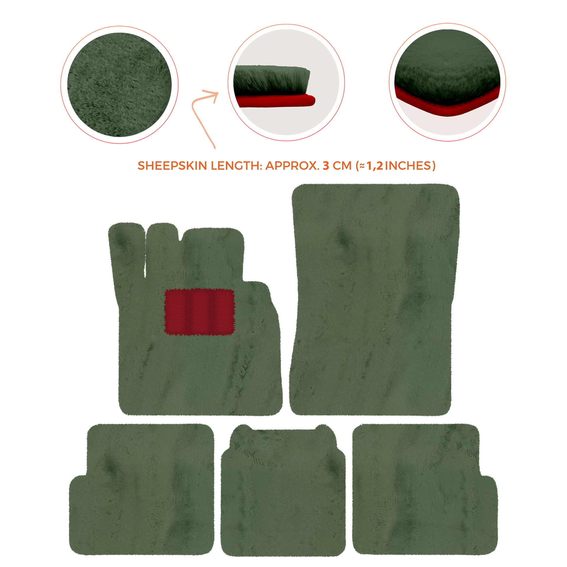 Premium Sheepskin Floor Mats for Ferrari 296 GTS (2022-2025)