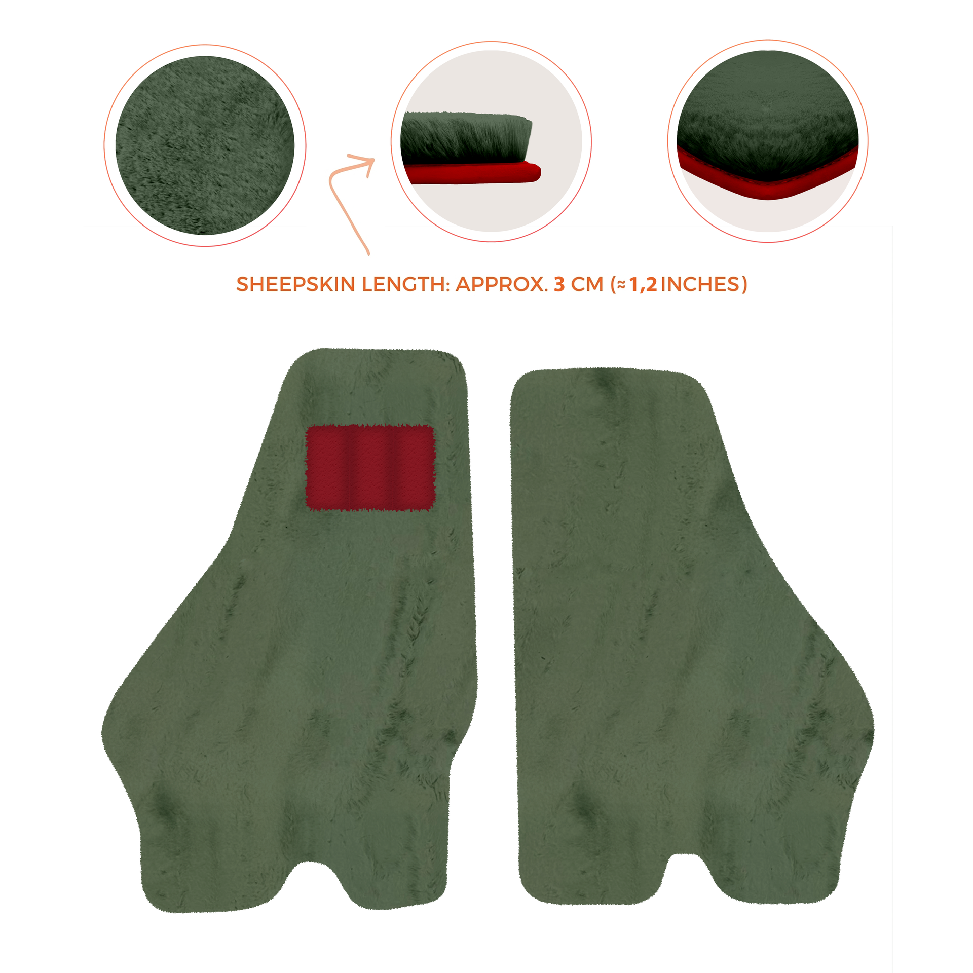 Luxury Sheepskin Floor Mats for Lamborghini Urus (2018-2026)