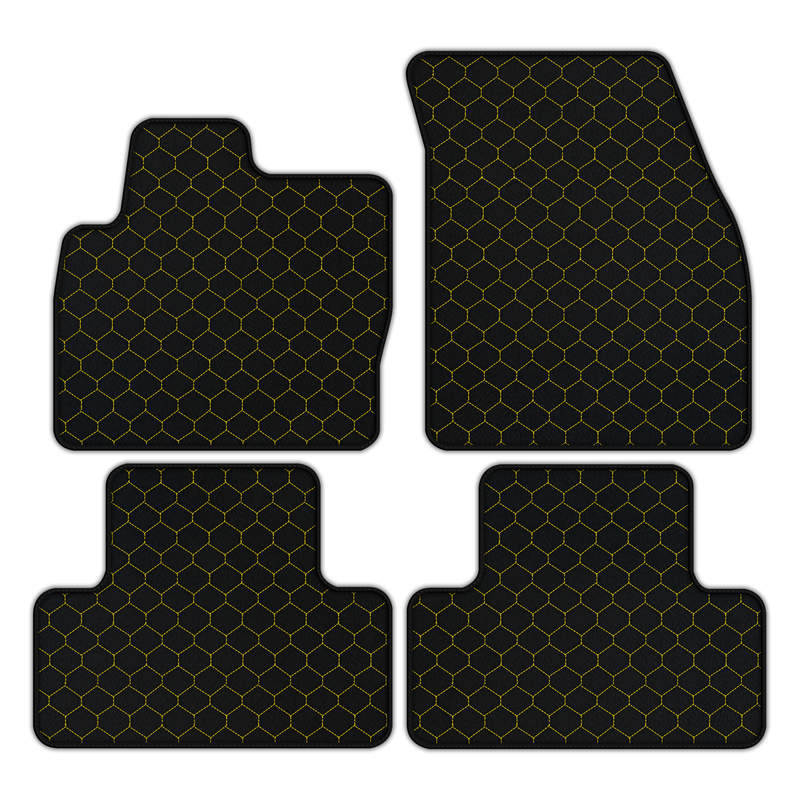 Customizable Leather Floor Mats with Hex Pattern for Range Rover Evoque (2015-2019) 5-Doors