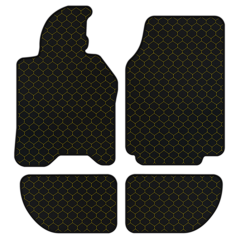 Customizable Leather Floor Mats with Hex Pattern for Porsche 944 (1981-1991)