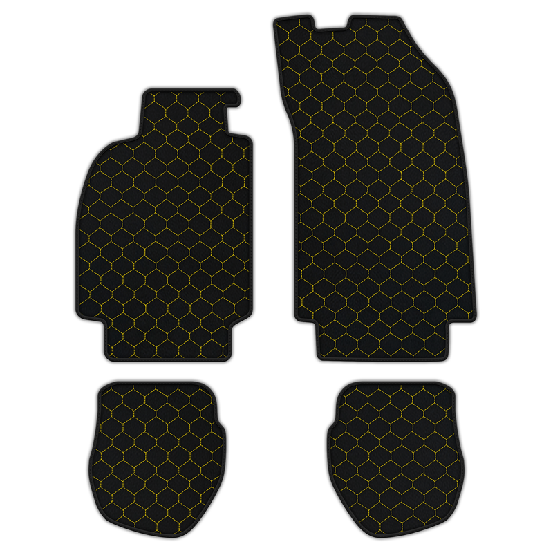 Customizable Leather Floor Mats with Hex Pattern for Porsche 964 (1989-1994)