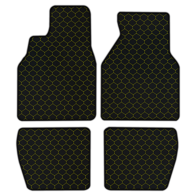Customizable Leather Floor Mats with Hex Pattern for Pontiac FireBird (1993-2002)