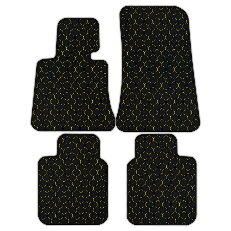 Tapetes de coche de cuero personalizables con patrón hexagonal para Rolls Royce Phantom Drophead Coupe (2007-2016)