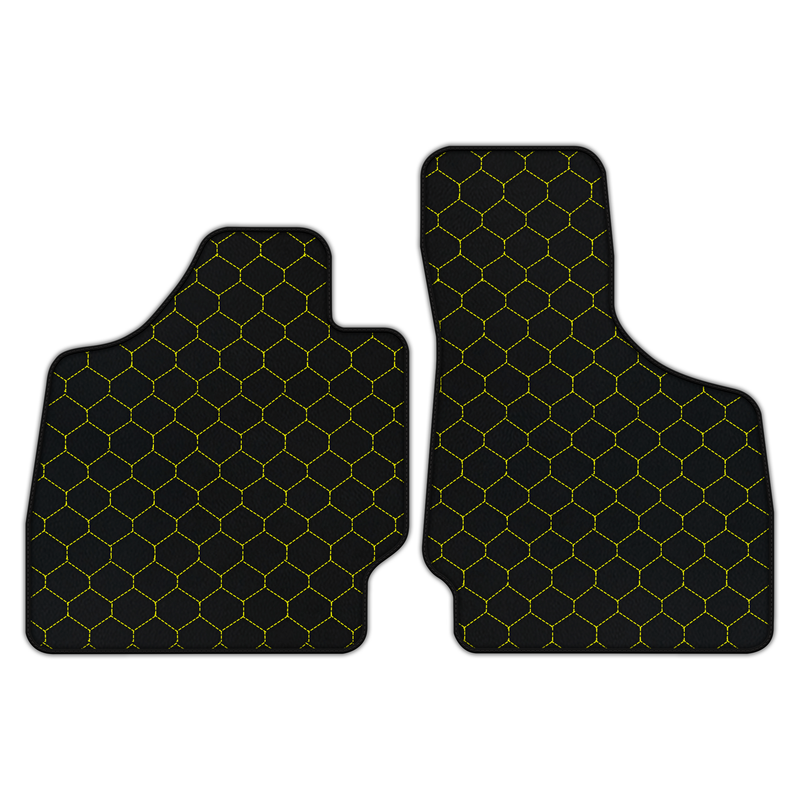 Customizable Leather Floor Mats with Hex Pattern for Audi TT MK2 Coupe (2006-2014)