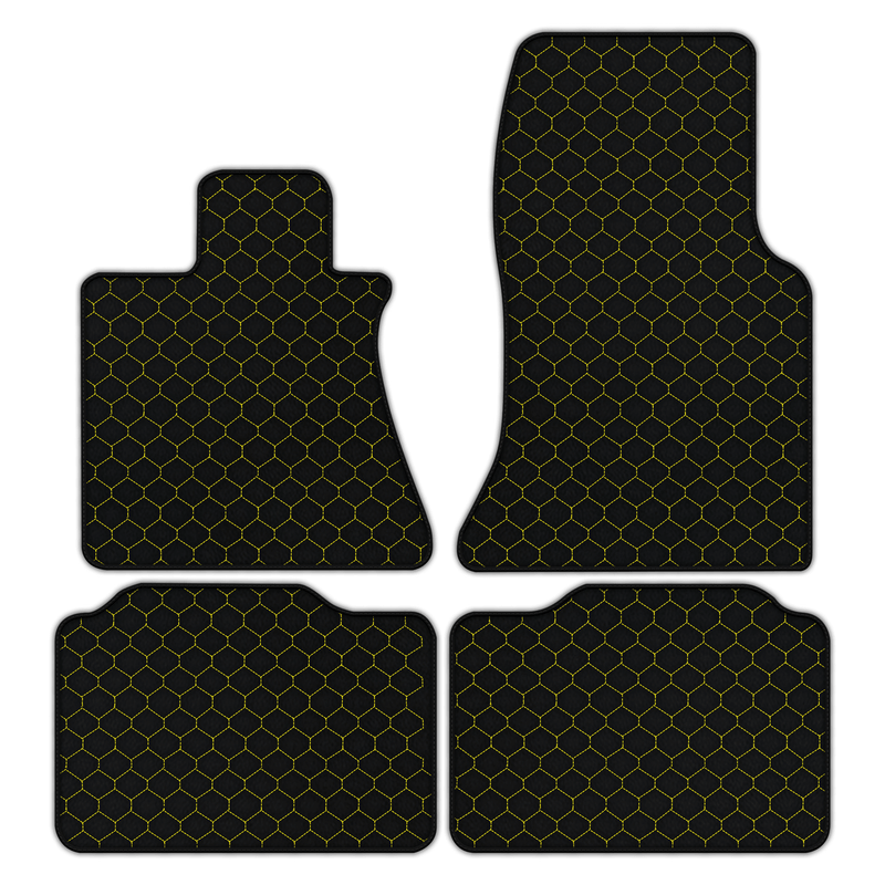 Customizable Leather Floor Mats with Hex Pattern for Rolls Royce Phantom VIII (2017-2024)