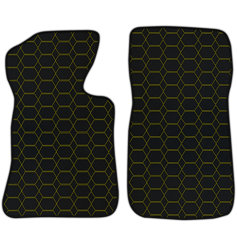 Customizable Leather Floor Mats with Hexagon Hex Pattern for Chevrolet Corvette C2 (1963-1967)