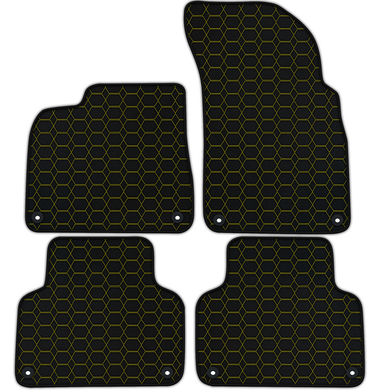 Customizable Leather Floor Mats with Hexagon Hex Pattern for Lamborghini Urus (2018-2026)