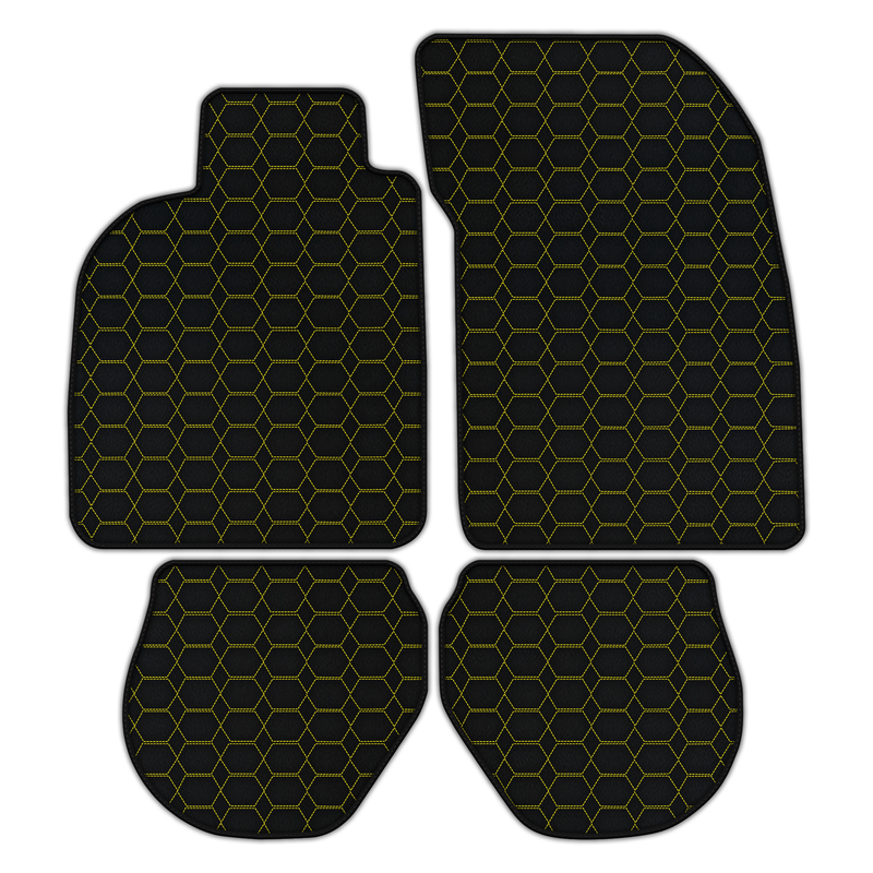 Tapis de voiture en cuir personnalisables avec motif hexagonal pour Porsche 911 - 993 (1994-1998)