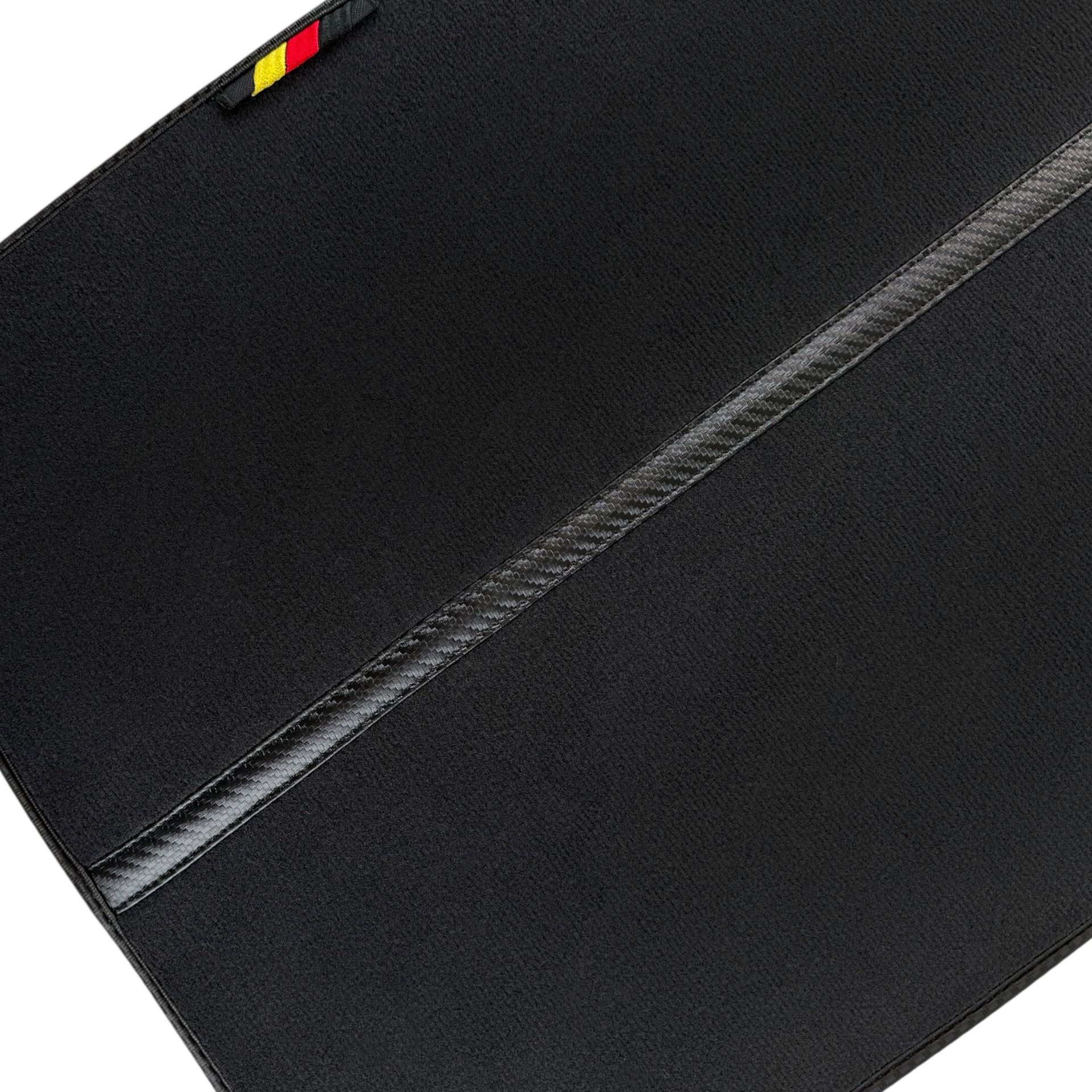 Black Floor Mats for BMW G20 4-door Sedan (2019-2024) with M-Performance Style Leather Stripes - AutoWin
