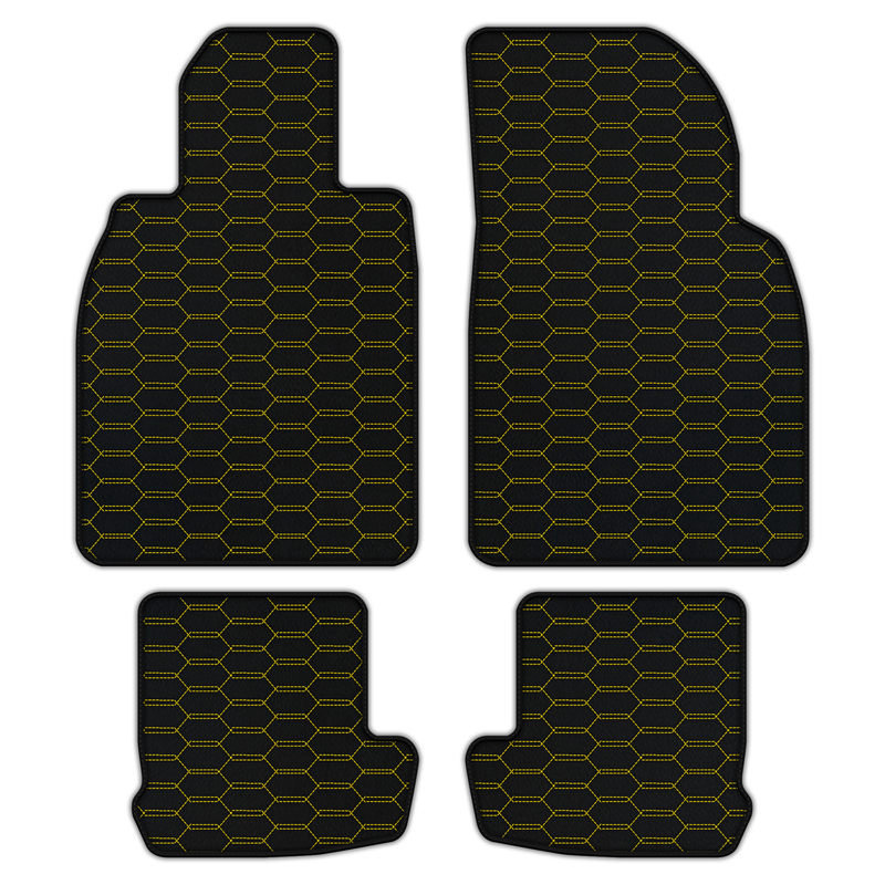 Customizable Leather Floor Mats with Interlaced Hex Pattern for Porsche 911 - 991 (2012-2019)