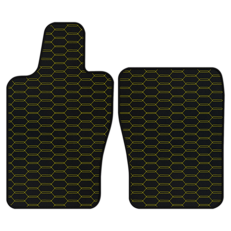Customizable Leather Floor Mats with Interlaced Hex Pattern for Aston Martin Vantage (2019-2025)