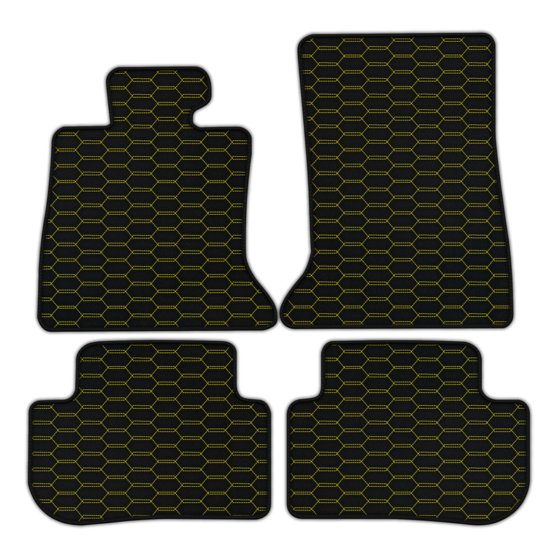Customizable Leather Floor Mats with Interlaced Hex Pattern for Rolls Royce Dawn (2016-2023)