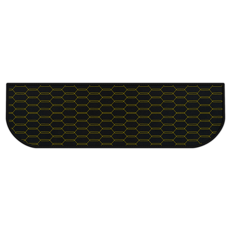 Customizable Leather Trunk Floor Mats with Interlaced Hex Pattern for Ferrari 328 GTB (1985-1989)