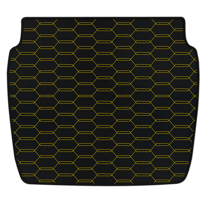 Customizable Leather Trunk Floor Mats with Interlaced Hex Pattern for Ferrari F355 (1994-1999)