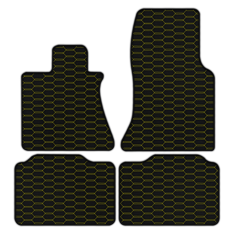 Tapis de voiture en cuir personnalisables avec motif hexagonal entrelacé pour Rolls Royce Phantom VIII (2017-2024)