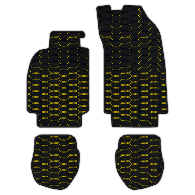 Customizable Leather Floor Mats with Interlaced Hex Pattern for Porsche 964 (1989-1994)