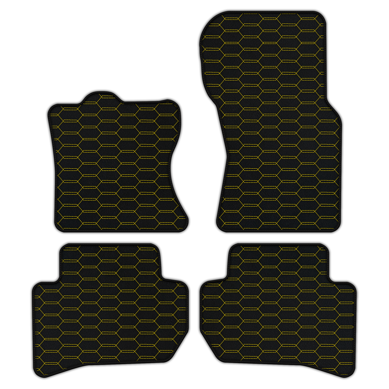 Customizable Leather Floor Mats with Interlaced Hex Pattern for Range Rover Velar (2017-2024)
