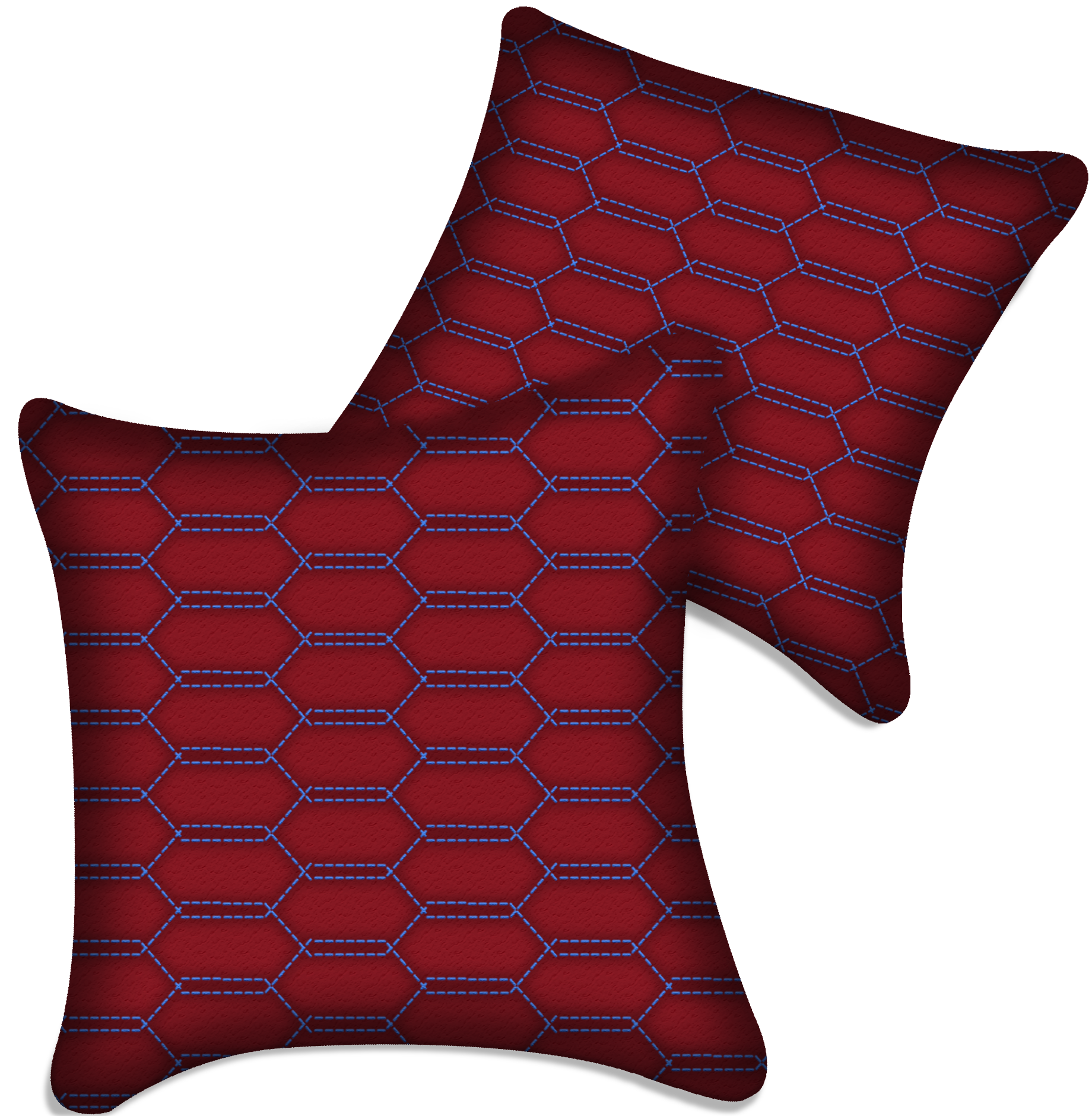 Customizable Red Leather Pillows Set of 2 for All Vehicles