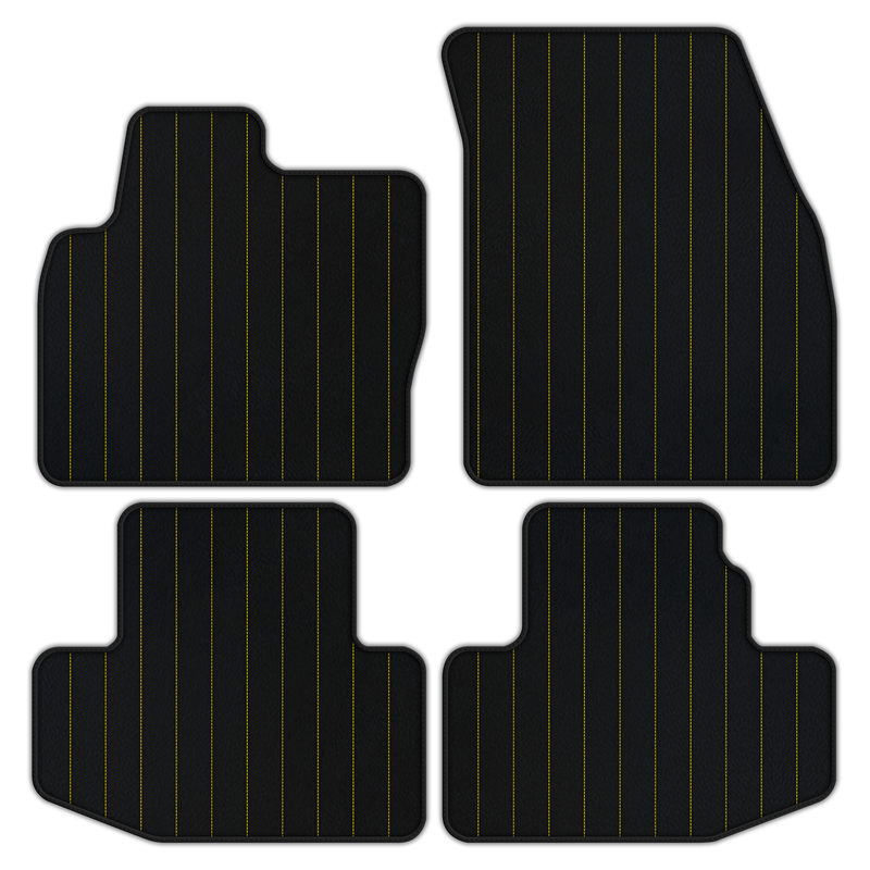 Customizable Leather Floor Mats with Line Pattern for Range Rover Evoque (2016-2024) Convertible