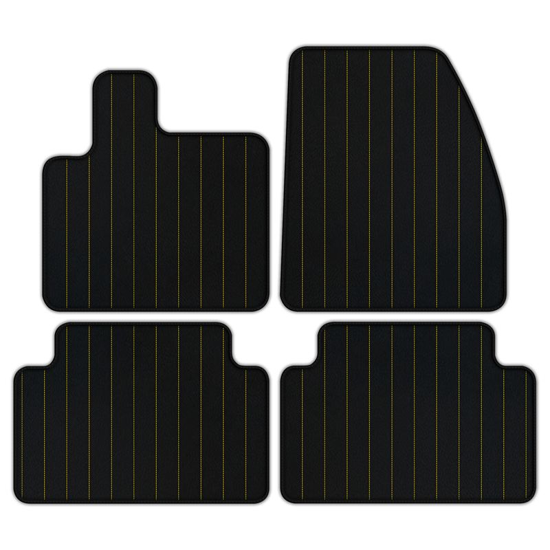 Customizable Leather Floor Mats with Line Pattern for Range Rover Evoque (2019-2024) 5-Doors