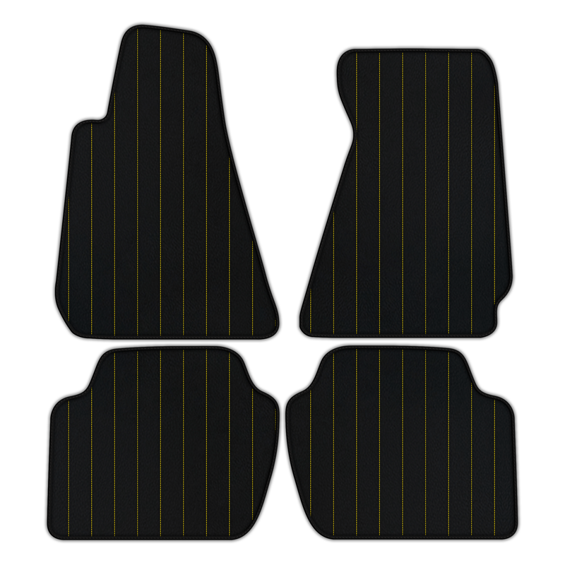 Anpassbare Lederfußmatten mit Linienmuster für Aston Martin Rapide (2010-2018) Limousine