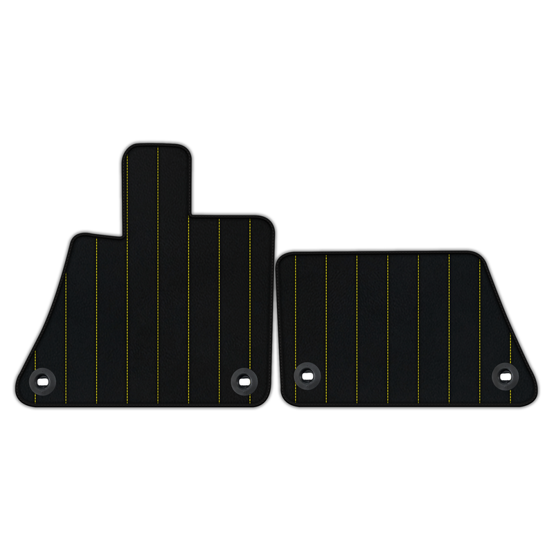 Customizable Leather Floor Mats with Line Pattern for Bugatti Veyron (2005-2015)