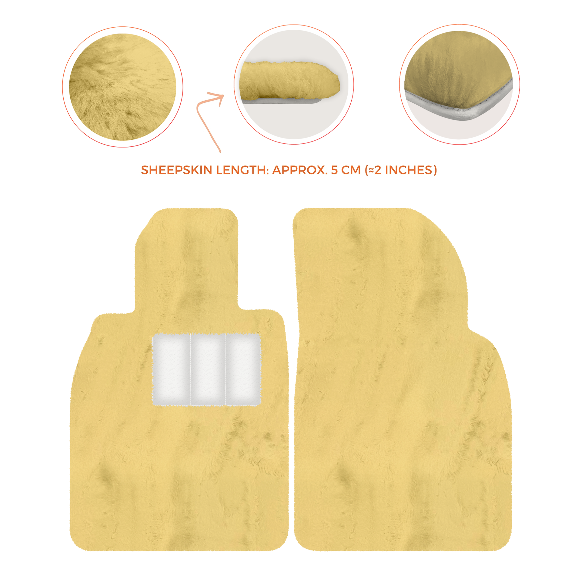 Deluxe Luxury Sheepskin Floor Mats for Porsche 911 SC (1978-1984)