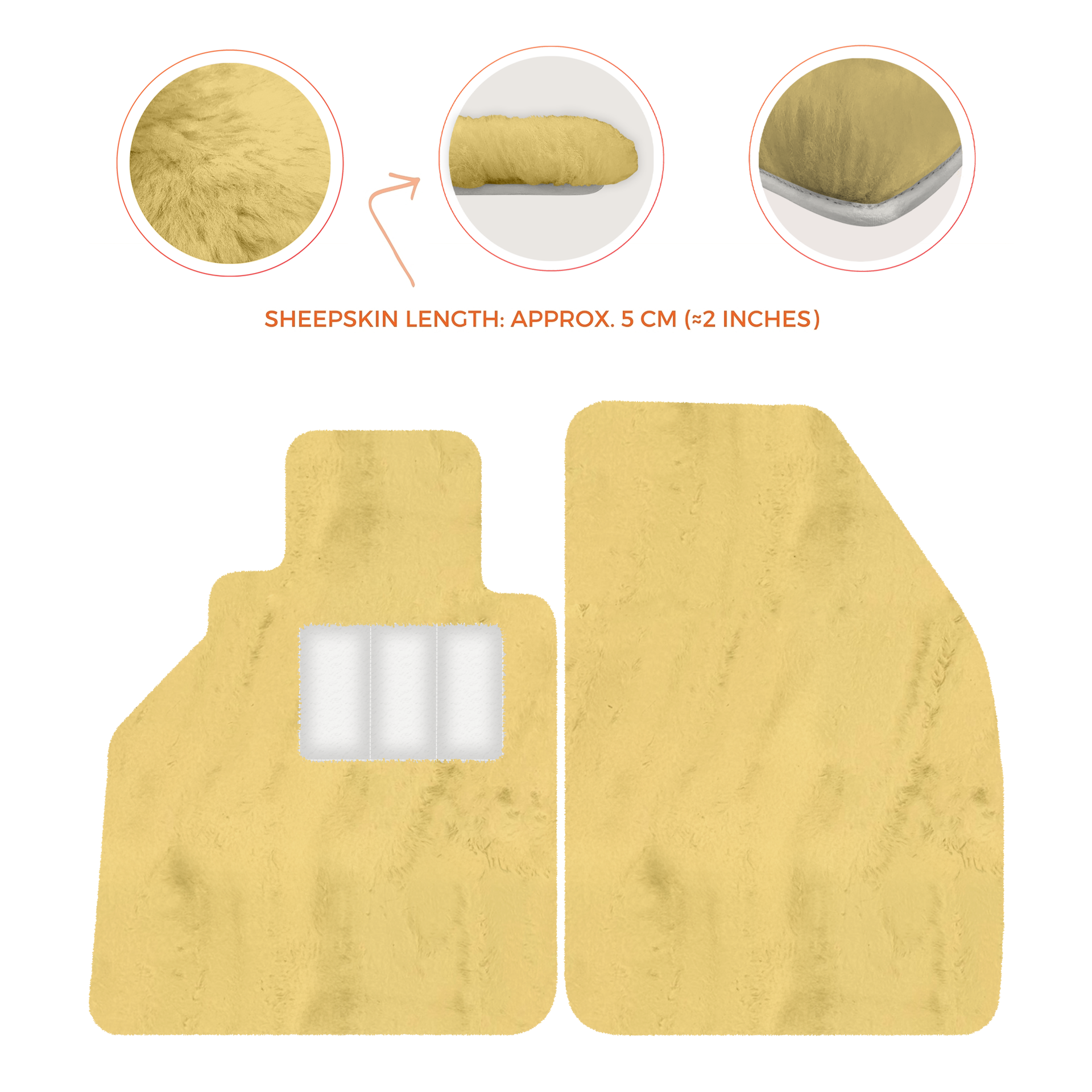 Premium Sheepskin Floor Mats for Porsche 986 Boxster (1996-2004)