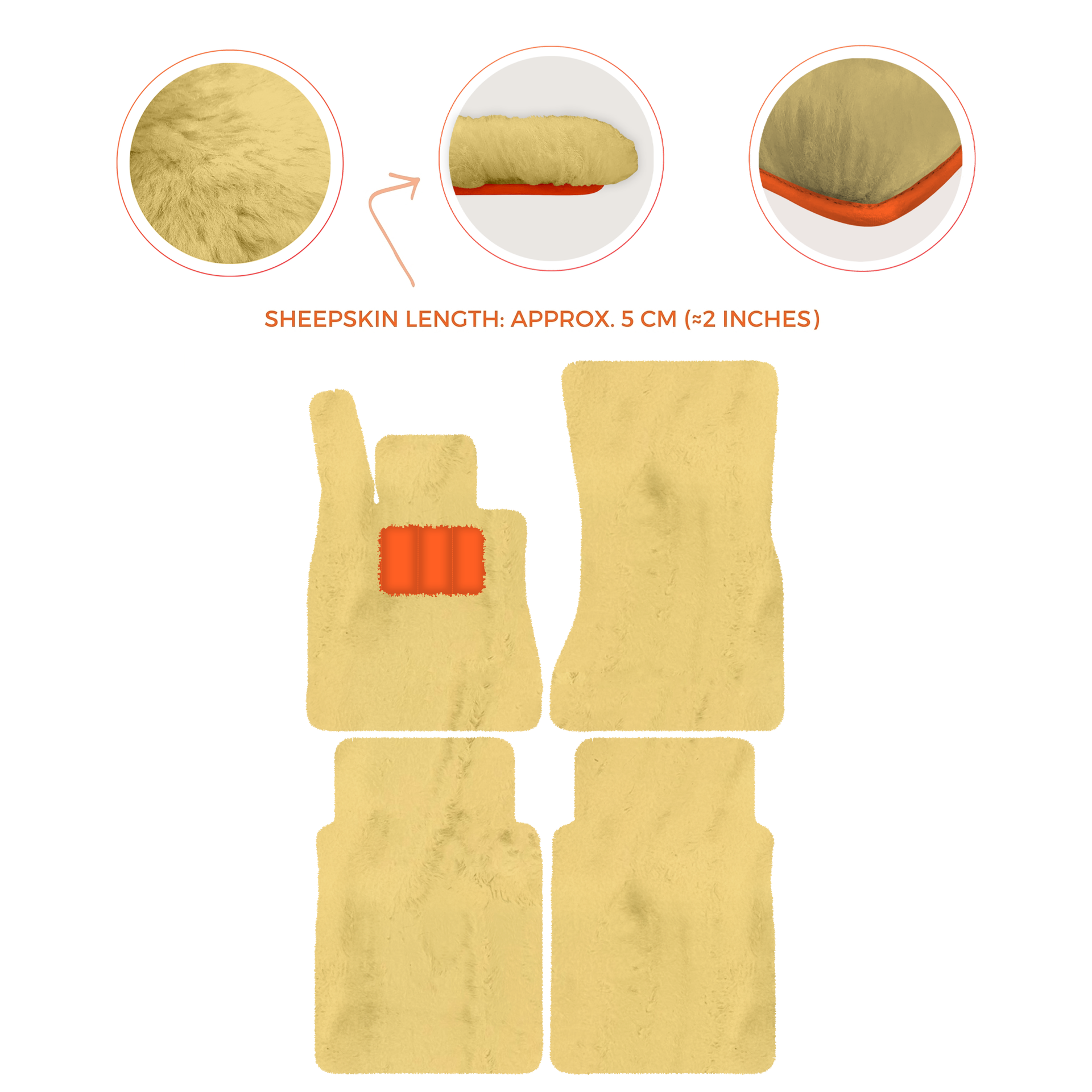 Luxury Sheepskin Floor Mats for Mercedes-Benz G-Class W463 (2018-2023)